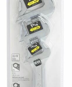 Kobalt Adjustable Wrenches 3-Piece Chrome Vanadium Steel Adjustable Wrench Set 5 Kobalt Adjustable Wrenches 3-Piece Chrome Vanadium Steel Adjustable Wrench Set -Kobalt Shop 04436835