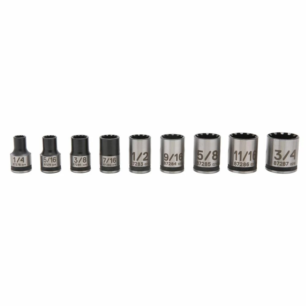 Kobalt Sockets & Socket Sets Universal 9-Piece Standard (SAE) 3/8-in Drive Spline Set Shallow Socket Set 1 Kobalt Sockets & Socket Sets Universal 9-Piece Standard (SAE) 3/8-in Drive Spline Set Shallow Socket Set