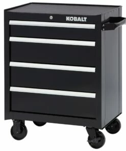 Kobalt Bottom Tool Cabinets 26.5-in W x 34-in H 4-Drawer Steel Tool Cabinet (Black)