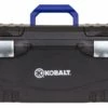 Kobalt Portable Tool Boxes 20-in Black Plastic Lockable Tool Box