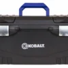 Kobalt Portable Tool Boxes 20-in Black Plastic Lockable Tool Box