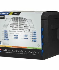 Kobalt Mechanics Tool Sets 189-Piece Standard (SAE) and Metric Combination Polished Chrome Mechanics Tool Set (1/4-in; 3/8-in) 12 Kobalt Mechanics Tool Sets 189-Piece Standard (SAE) and Metric Combination Polished Chrome Mechanics Tool Set (1/4-in; 3/8-in) -Kobalt Shop 08512884