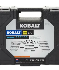 Kobalt Mechanics Tool Sets Universal 67-Piece Standard (SAE) and Metric Combination Matte Mechanics Tool Set (3/8-in) 15 Kobalt Mechanics Tool Sets Universal 67-Piece Standard (SAE) and Metric Combination Matte Mechanics Tool Set (3/8-in) -Kobalt Shop 08525169