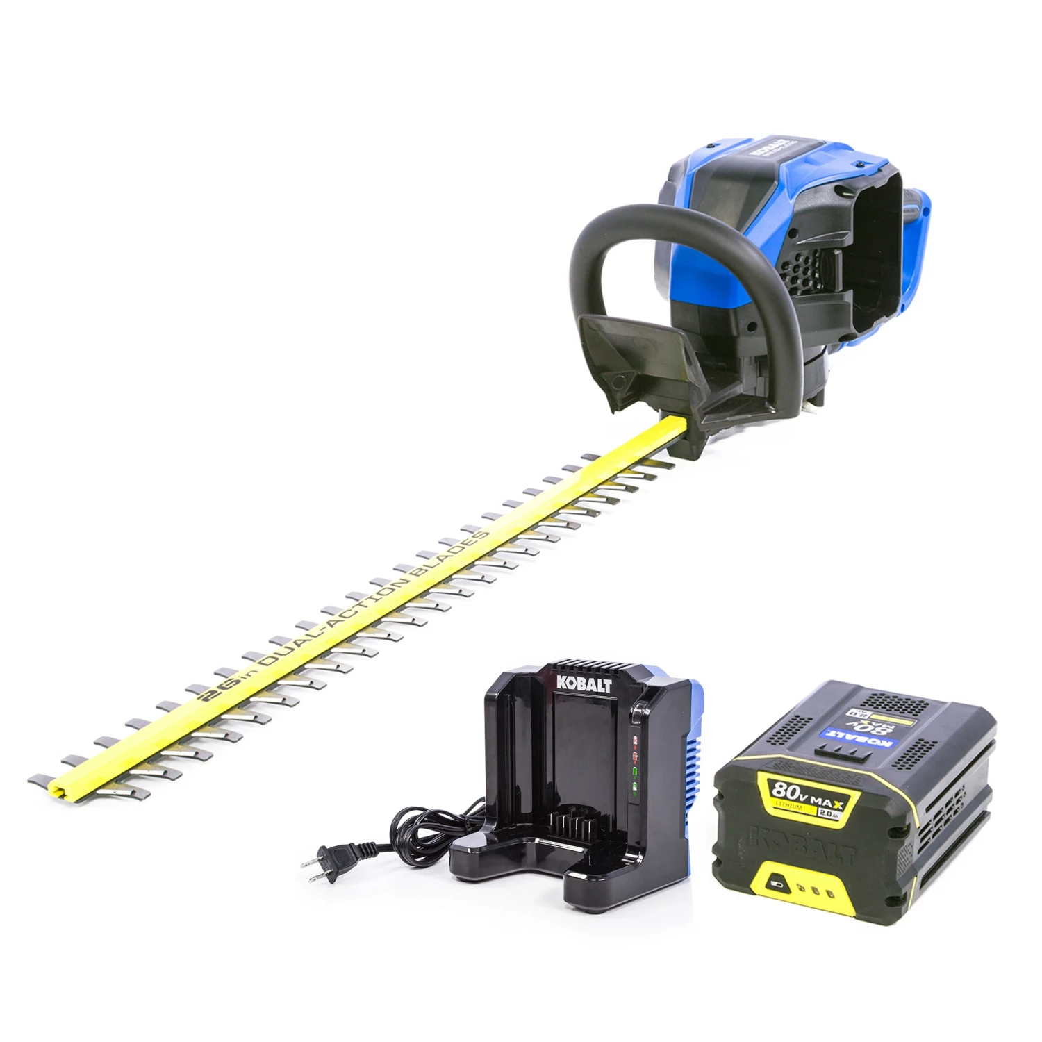 Kobalt Cordless Electric Hedge Trimmers 80-Volt Max 26-in Dual Cordless Electric Hedge Trimmer (Battery & Charger Included) 1 Kobalt Cordless Electric Hedge Trimmers 80-Volt Max 26-in Dual Cordless Electric Hedge Trimmer (Battery & Charger Included)