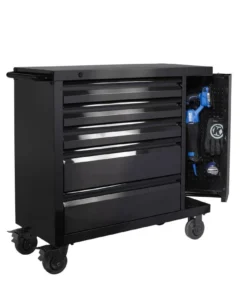 Kobalt Bottom Tool Cabinets 3000 Series 41-in W x 41-in H 5-Drawer Stainless Steel Rolling Tool Cabinet (Black) -Kobalt Shop 08703973