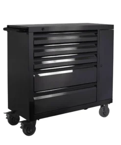 Kobalt Bottom Tool Cabinets 3000 Series 41-in W x 41-in H 5-Drawer Stainless Steel Rolling Tool Cabinet (Black) -Kobalt Shop 08703976