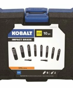 Kobalt Impact Sockets & Impact Socket Sets 10-Piece Metric 3/8-in Drive Set 6-Point Impact Socket Set -Kobalt Shop 08822226