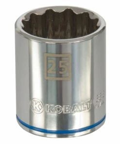 Kobalt Sockets & Socket Sets Metric 1/2-in Drive 12-point 25-mm Shallow Socket