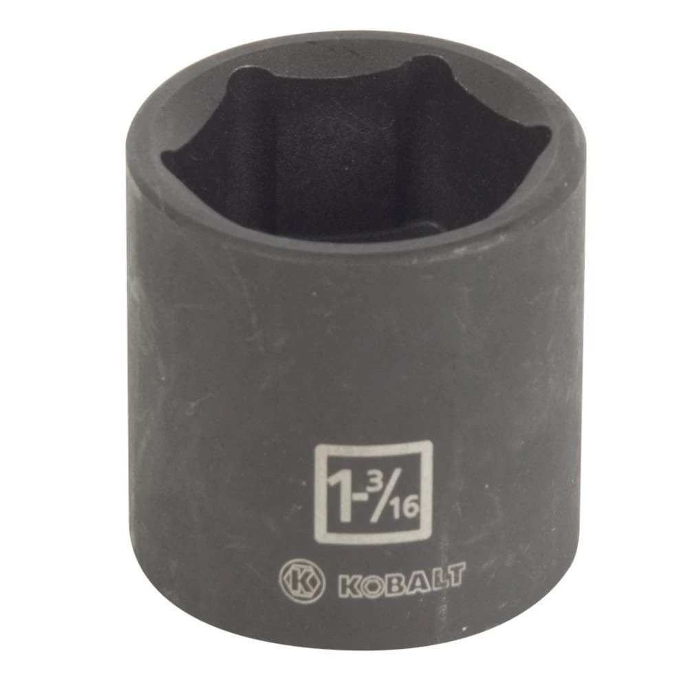 Kobalt Impact Sockets & Impact Socket Sets Standard (SAE) 1/2-in Drive 1-3/16-in 6-Point Impact Socket 1 Kobalt Impact Sockets & Impact Socket Sets Standard (SAE) 1/2-in Drive 1-3/16-in 6-Point Impact Socket