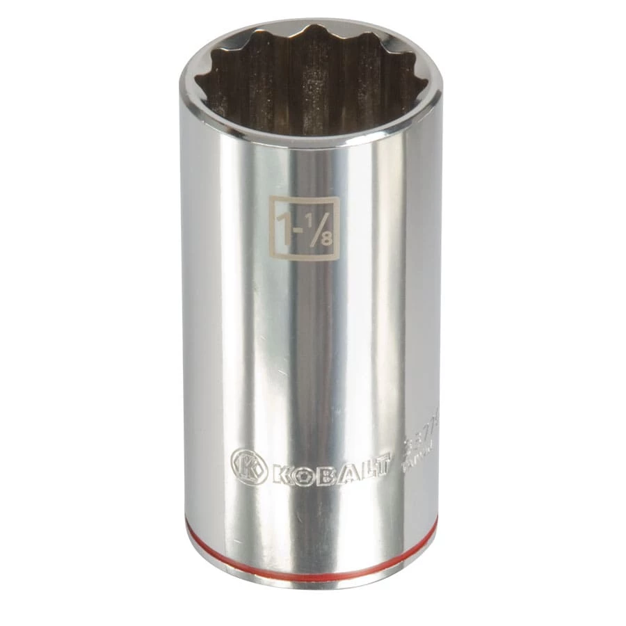 Kobalt Sockets & Socket Sets Standard (SAE) 1/2-in Drive 12-point 1-1/8-in Deep Socket 1 Kobalt Sockets & Socket Sets Standard (SAE) 1/2-in Drive 12-point 1-1/8-in Deep Socket
