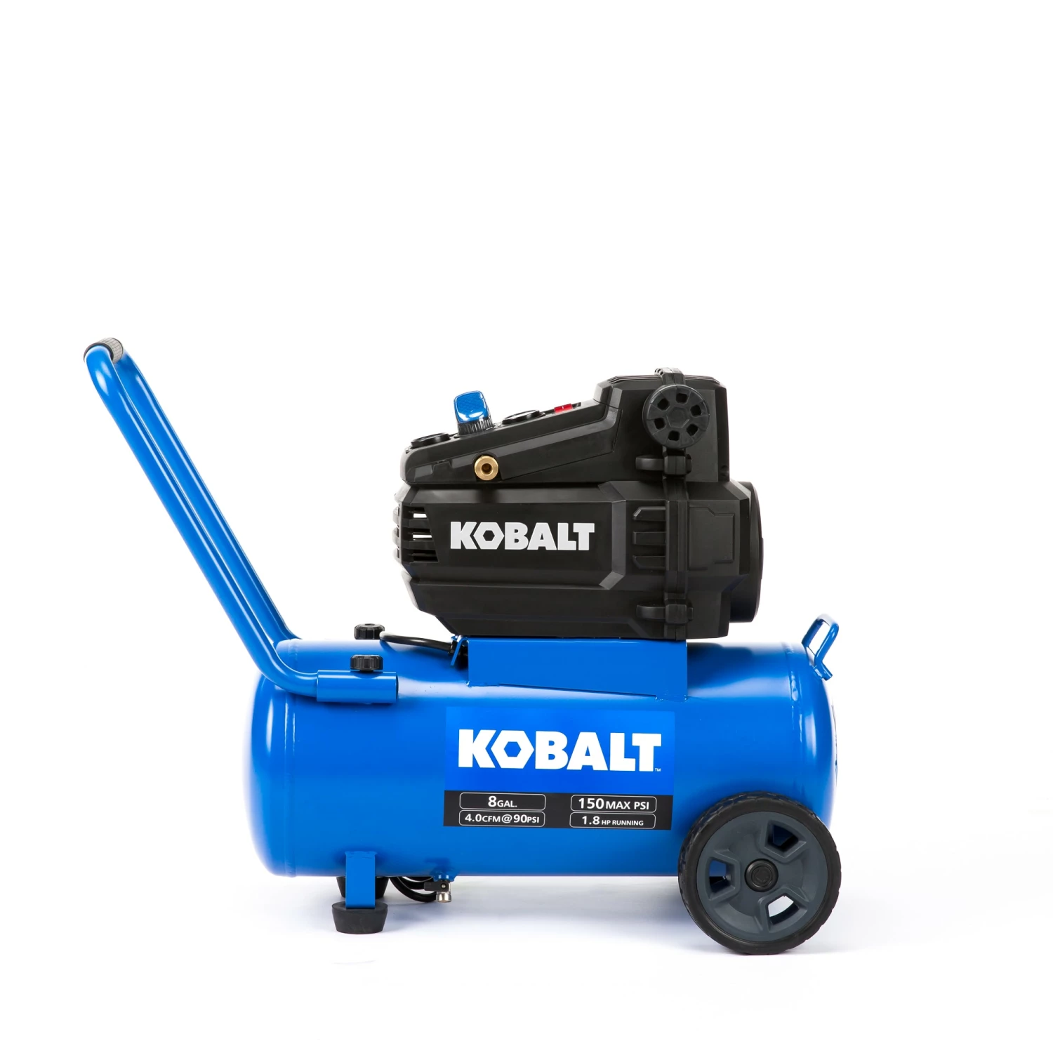 Kobalt Air Compressors 8-Gallon Single Stage Portable Electric Horizontal Air Compressor 1 Kobalt Air Compressors 8-Gallon Single Stage Portable Electric Horizontal Air Compressor