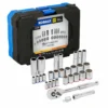 Kobalt Mechanics Tool Sets 30-Piece Standard (SAE) and Metric Combination Polished Chrome Mechanics Tool Set (3/8-in;)