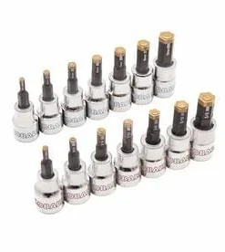 Kobalt Driver Sockets & Sets 14-Piece 3/8-in Drive Set Hex Bit Standard (SAE) and Metric Combination Driver Socket Set -Kobalt Shop 099198812977lg