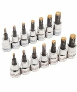 Kobalt Driver Sockets & Sets 14-Piece 3/8-in Drive Set Hex Bit Standard (SAE) and Metric Combination Driver Socket Set 9 Kobalt Driver Sockets & Sets 14-Piece 3/8-in Drive Set Hex Bit Standard (SAE) and Metric Combination Driver Socket Set -Kobalt Shop 099198812977xl