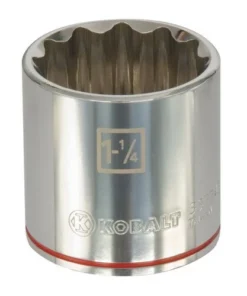Kobalt Sockets & Socket Sets Standard (SAE) 1/2-in Drive 12-point 1-1/4-in Shallow Socket -Kobalt Shop 099198852799xl