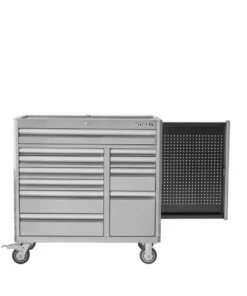 Kobalt Bottom Tool Cabinets 3000 Series 41-in W x 41-in H 11-Drawer Stainless Steel Rolling Tool Cabinet (Stainless Steel) 27 Kobalt Bottom Tool Cabinets 3000 Series 41-in W x 41-in H 11-Drawer Stainless Steel Rolling Tool Cabinet (Stainless Steel) -Kobalt Shop 09985757