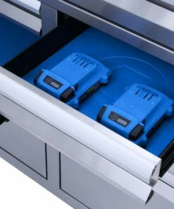 Kobalt Bottom Tool Cabinets 3000 Series 41-in W x 37.5-in H 8-Drawer Stainless Steel Rolling Tool Cabinet (Stainless Steel) -Kobalt Shop 11561548