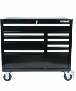 Kobalt Bottom Tool Cabinets 3000 Series 41-in W x 37.5-in H 8-Drawer Steel Rolling Tool Cabinet (Black)