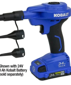 Kobalt Air Inflators 24V Cordless High Volume Inflator 24-Volt Lithium Ion (Li-Ion) Air Inflator (Power Source: Battery) 14 Kobalt Air Inflators 24V Cordless High Volume Inflator 24-Volt Lithium Ion (Li-Ion) Air Inflator (Power Source: Battery) -Kobalt Shop 11629465