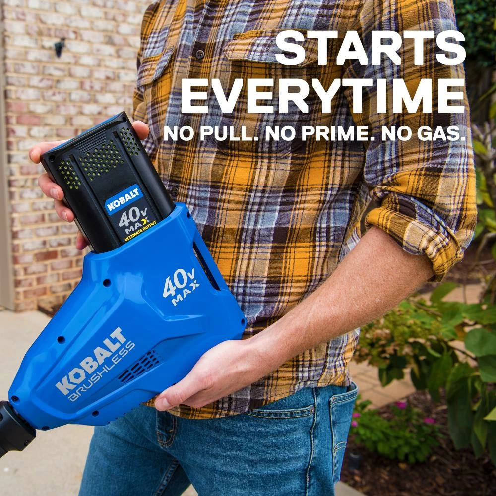 Kobalt Cordless Electric String Trimmers 40-Volt Max 16-in Straight Cordless String Trimmer with Attachment Capable and (Battery Included) 11 Kobalt Cordless Electric String Trimmers 40-Volt Max 16-in Straight Cordless String Trimmer with Attachment Capable and (Battery Included) - Image 11