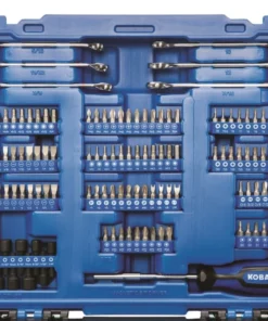 Kobalt Mechanics Tool Sets 319-Piece Standard (SAE) and Metric Combination Polished Chrome Mechanics Tool Set (1/4-in; 3/8-in) -Kobalt Shop 14074073