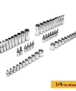 Kobalt Mechanics Tool Sets 319-Piece Standard (SAE) and Metric Combination Polished Chrome Mechanics Tool Set (1/4-in; 3/8-in) -Kobalt Shop 15100863