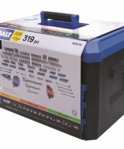 Kobalt Mechanics Tool Sets 319-Piece Standard (SAE) and Metric Combination Polished Chrome Mechanics Tool Set (1/4-in; 3/8-in) -Kobalt Shop 15280779