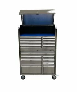Kobalt Bottom Tool Cabinets 3000 Series 41-in W x 37.5-in H 8-Drawer Stainless Steel Rolling Tool Cabinet (Stainless Steel) -Kobalt Shop 15319000 scaled