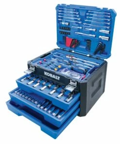 Kobalt Mechanics Tool Sets 232-Piece Standard (SAE) and Metric Combination Polished Chrome Mechanics Tool Set (1/4-in; 3/8-in; 1/2-in;)