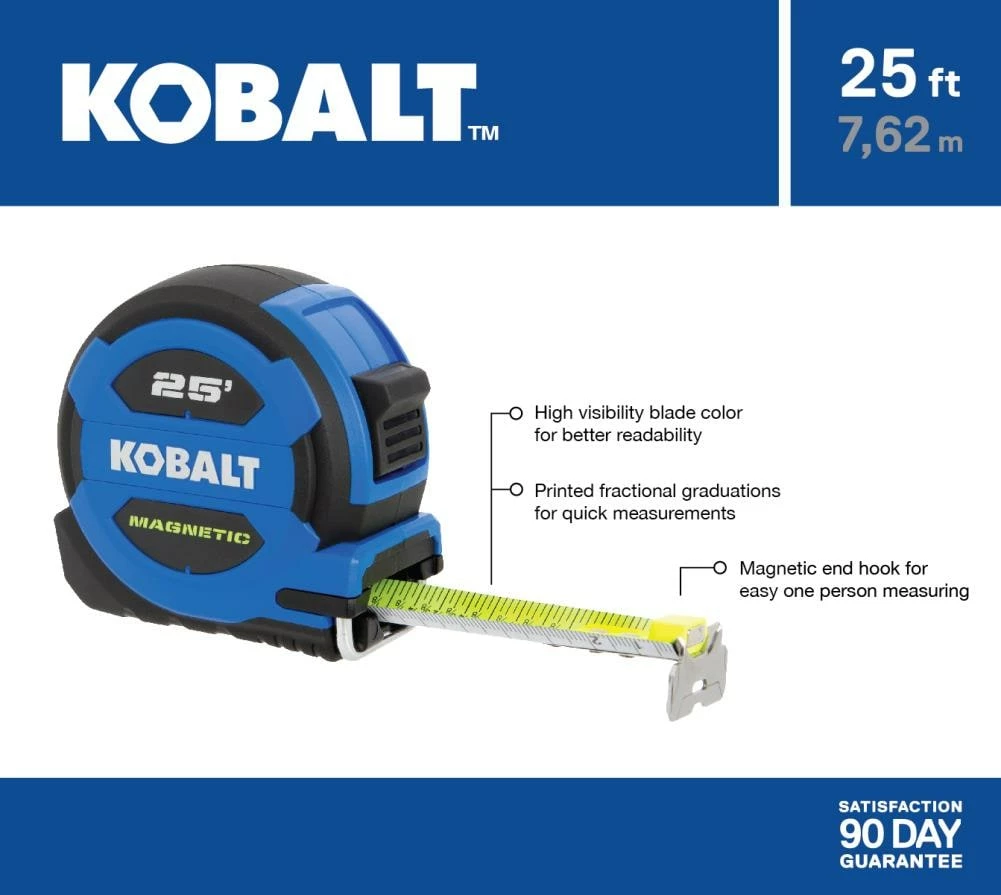 Kobalt Tape Measures Tape measure 25-ft Magnetic Tape Measure 4 Kobalt Tape Measures Tape measure 25-ft Magnetic Tape Measure - Image 4
