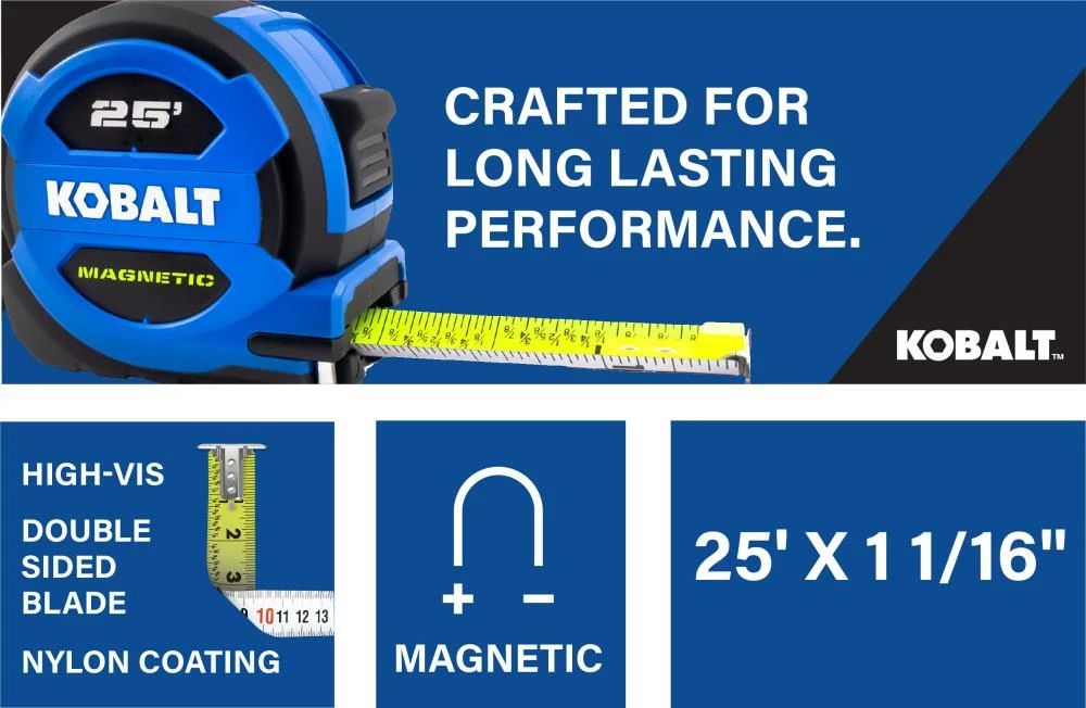 Kobalt Tape Measures Tape measure 25-ft Magnetic Tape Measure 5 Kobalt Tape Measures Tape measure 25-ft Magnetic Tape Measure - Image 5