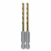 Kobalt Twist Drill Bits 2-Piece 1/8-in 2-1/2-in Titanium Coated Hss Twist Drill Bit