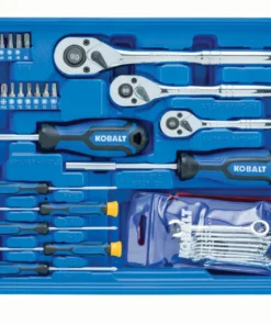Kobalt Mechanics Tool Sets 232-Piece Standard (SAE) and Metric Combination Polished Chrome Mechanics Tool Set (1/4-in; 3/8-in; 1/2-in;) -Kobalt Shop 16663698 scaled