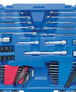 Kobalt Mechanics Tool Sets 232-Piece Standard (SAE) and Metric Combination Polished Chrome Mechanics Tool Set (1/4-in; 3/8-in; 1/2-in;) -Kobalt Shop 16663699 scaled
