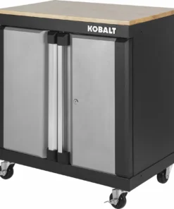 Kobalt Garage Cabinets 28-in W x 32.8-in H x 18.5-in D Steel Freestanding Garage Cabinet