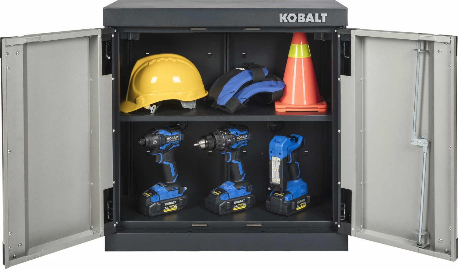 Kobalt Garage Cabinets 28-in W x 28-in H x 12.5-in D Steel Wall-mounted Garage Cabinet 2 Kobalt Garage Cabinets 28-in W x 28-in H x 12.5-in D Steel Wall-mounted Garage Cabinet - Image 2