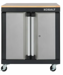 Kobalt Garage Cabinets 28-in W x 32.8-in H x 18.5-in D Steel Freestanding Garage Cabinet -Kobalt Shop 17126535 scaled
