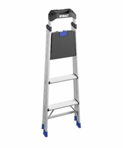Kobalt Step Stools 3-Step 250-lb Capacity Aluminum Foldable Step Stool -Kobalt Shop 17788334