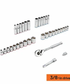 Kobalt Mechanics Tool Sets Centennial 100-Piece Standard (SAE) and Metric Combination Polished Chrome Mechanics Tool Set (1/4-in; 3/8-in) 17 Kobalt Mechanics Tool Sets Centennial 100-Piece Standard (SAE) and Metric Combination Polished Chrome Mechanics Tool Set (1/4-in; 3/8-in) -Kobalt Shop 40333065