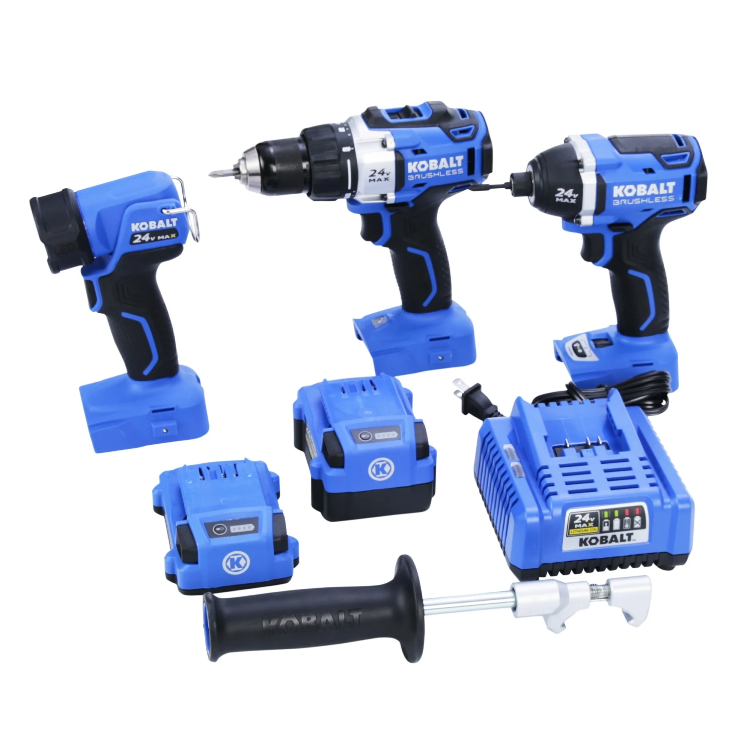 Kobalt Power Tool Combo Kits Kobalt 24V max 6-Tool 24-Volt Max Brushless Power Tool Combo Kit Case (2-Batteries Included and Charger Included) 4 Kobalt Power Tool Combo Kits Kobalt 24V max 6-Tool 24-Volt Max Brushless Power Tool Combo Kit Case (2-Batteries Included and Charger Included) - Image 4
