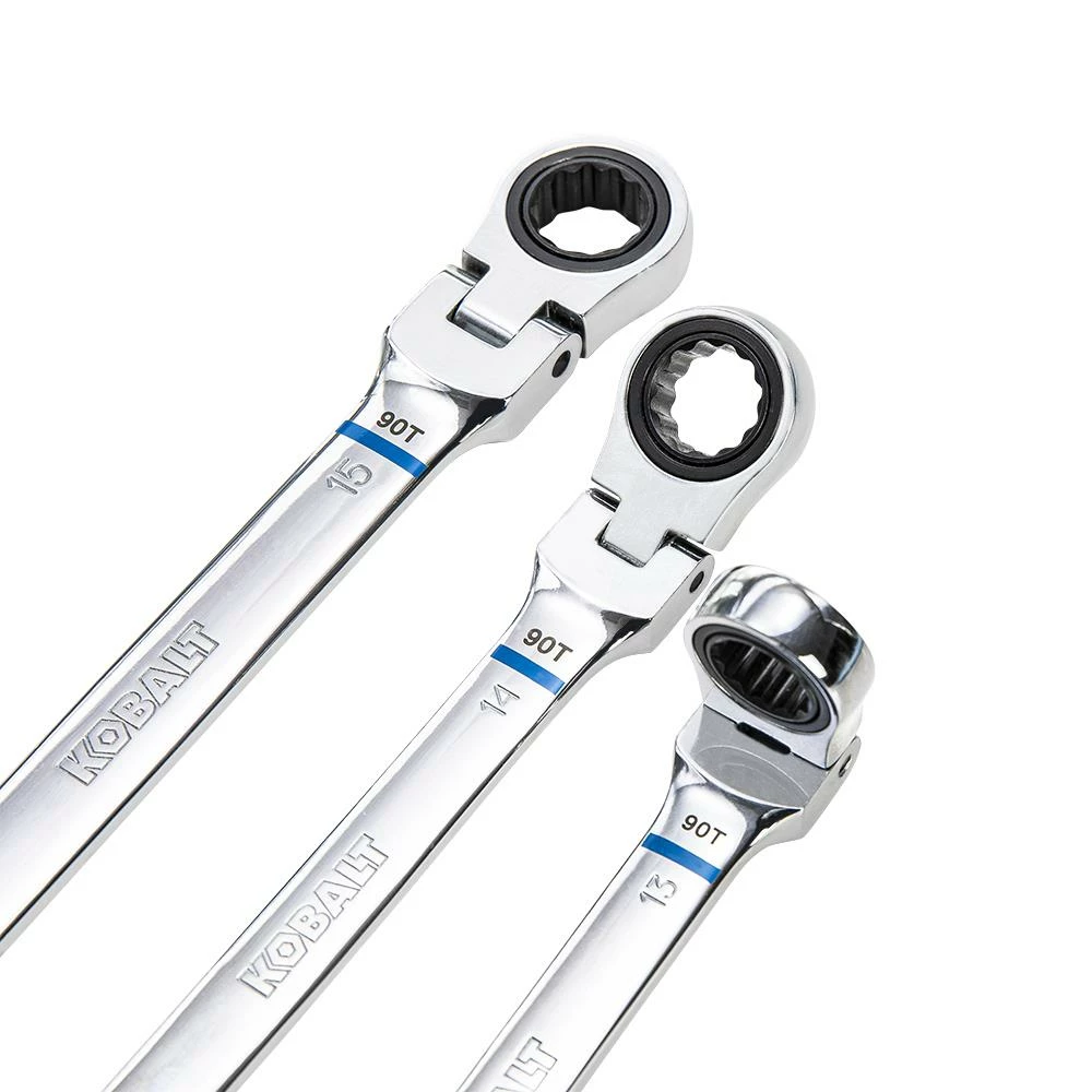 Kobalt Ratchet Wrenches & Sets 8-Piece Set 12-Point Metric Flexible Head Ratchet Wrench Set 3 Kobalt Ratchet Wrenches & Sets 8-Piece Set 12-Point Metric Flexible Head Ratchet Wrench Set - Image 3