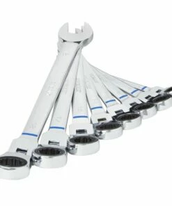 Kobalt Ratchet Wrenches & Sets 8-Piece Set 12-Point Metric Flexible Head Ratchet Wrench Set