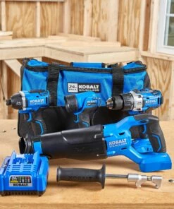 Kobalt Power Tool Combo Kits 4-Tool 24-Volt Max Brushless Power Tool Combo Kit with Soft Case (1-Battery Included and Charger Included) 17 Kobalt Power Tool Combo Kits 4-Tool 24-Volt Max Brushless Power Tool Combo Kit with Soft Case (1-Battery Included and Charger Included) -Kobalt Shop 42096048
