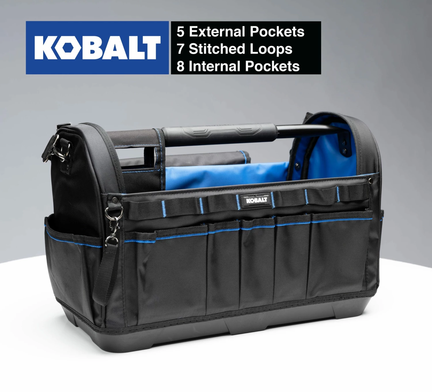 Kobalt Tool Bags Plumbing Tool Bag with Caddy Black, Blue Polyester 12.99-in 2 Kobalt Tool Bags Plumbing Tool Bag with Caddy Black, Blue Polyester 12.99-in - Image 2