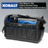 Kobalt Tool Bags Plumbing Tool Bag with Caddy Black, Blue Polyester 12.99-in