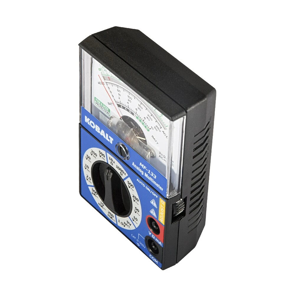 Kobalt Test Meters 0.25 Amp 500-Volt Analog Manual Ranging Multimeter (Battery Included) 2 Kobalt Test Meters 0.25 Amp 500-Volt Analog Manual Ranging Multimeter (Battery Included) - Image 2