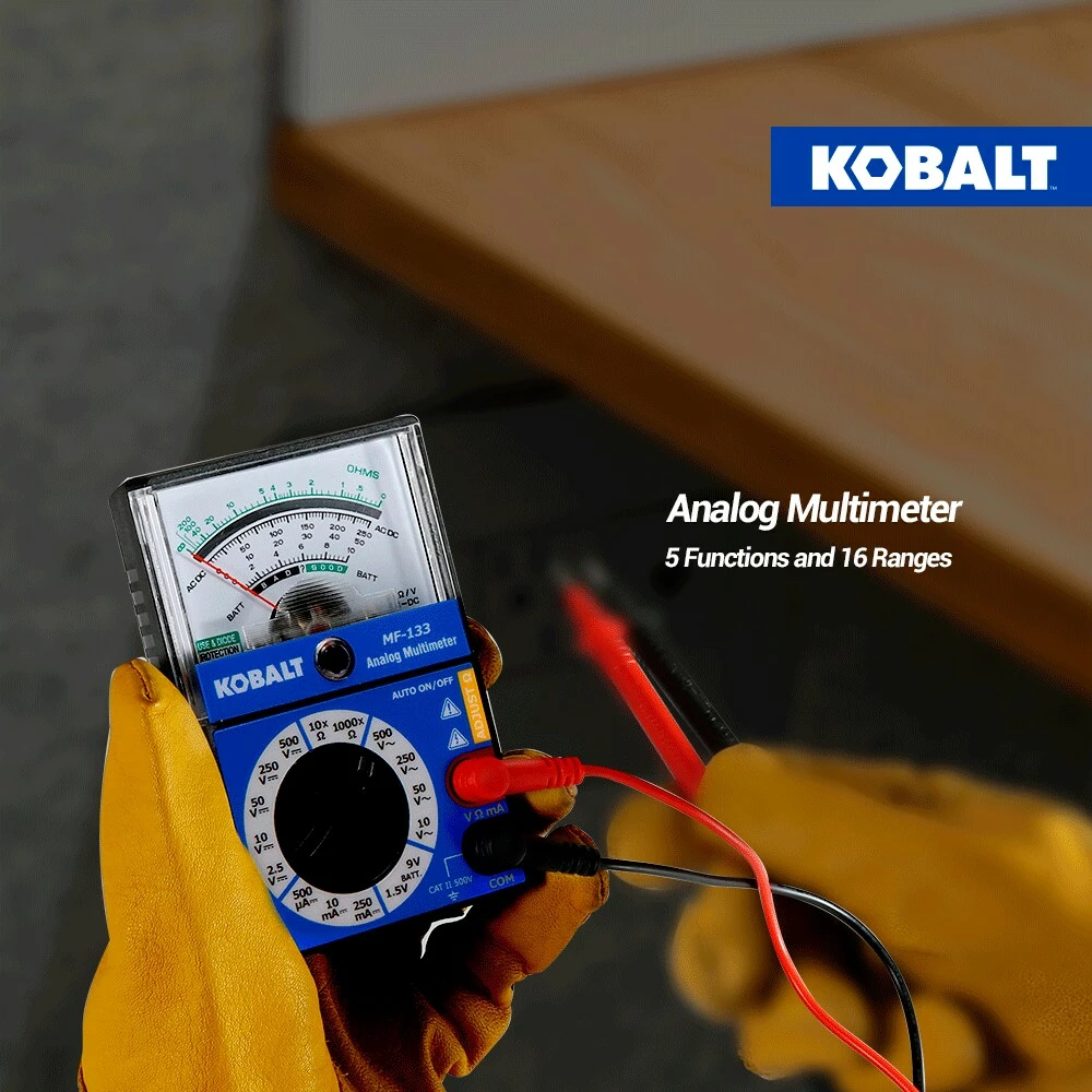 Kobalt Test Meters 0.25 Amp 500-Volt Analog Manual Ranging Multimeter (Battery Included) 6 Kobalt Test Meters 0.25 Amp 500-Volt Analog Manual Ranging Multimeter (Battery Included) - Image 6