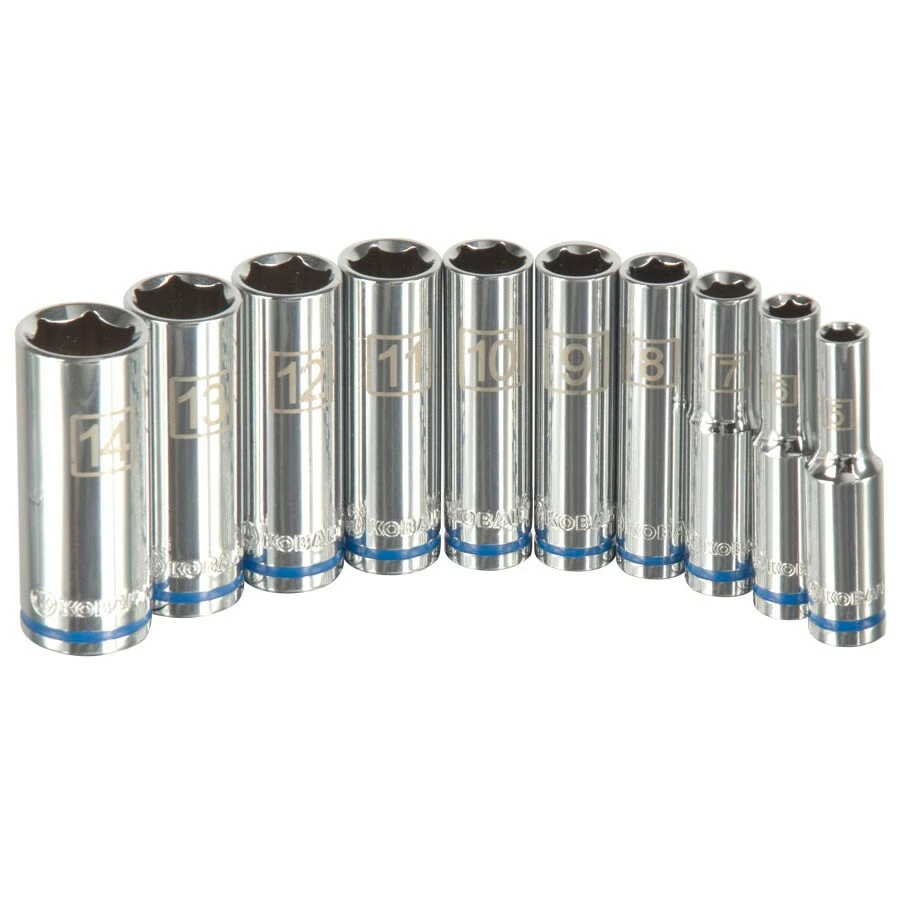 Kobalt Sockets & Socket Sets 10-Piece Metric 1/4-in Drive 6-point Set Deep Socket Set 4 Kobalt Sockets & Socket Sets 10-Piece Metric 1/4-in Drive 6-point Set Deep Socket Set - Image 4