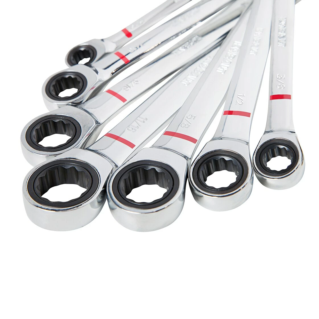 Kobalt Ratchet Wrenches & Sets 8-Piece Set 12-Point Standard (SAE) Flexible Head Ratchet Wrench Set 7 Kobalt Ratchet Wrenches & Sets 8-Piece Set 12-Point Standard (SAE) Flexible Head Ratchet Wrench Set - Image 7