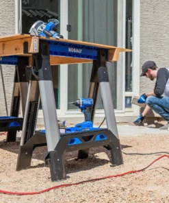 Kobalt Saw Horses 30.63-in W x 33.5-in H Adjustable Pp and Steel Construction Saw Horse (1000-lb Capacity) -Kobalt Shop 44626110 scaled